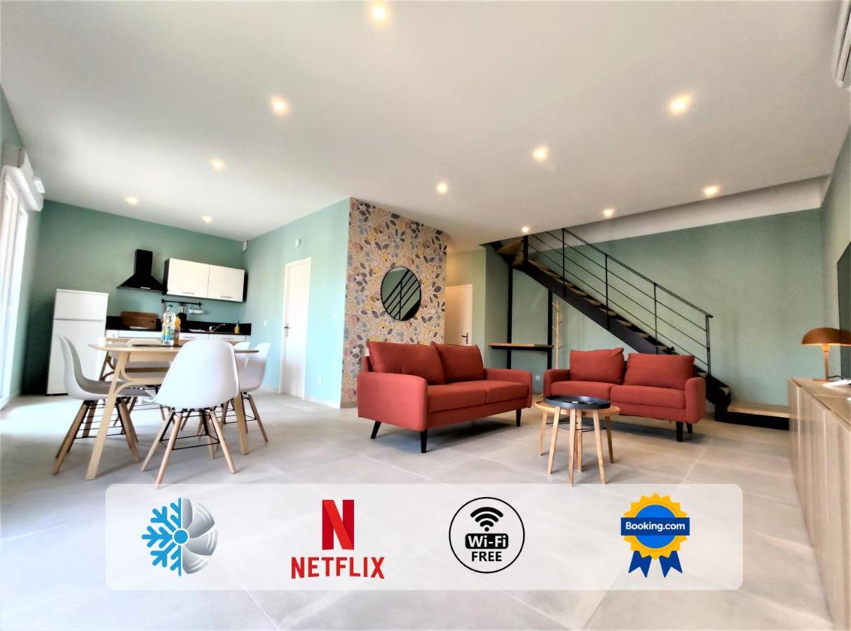 Ferienwohnung Colormix 3 Etoiles - 95M2 Plein Centre - Ensoleille Climatise Mèze Exterior foto
